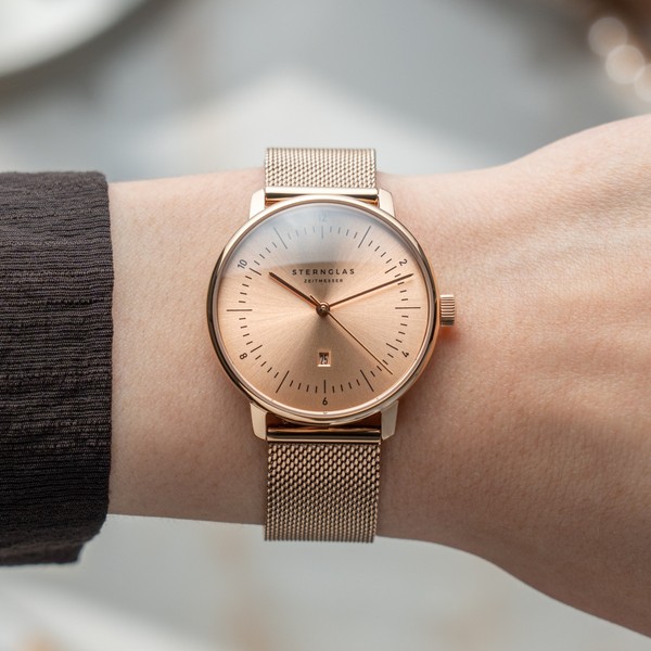 Sternglas Naos XS Edition Elyra Rosegold Milanaise S01-NDE55-MI09 - 33mm