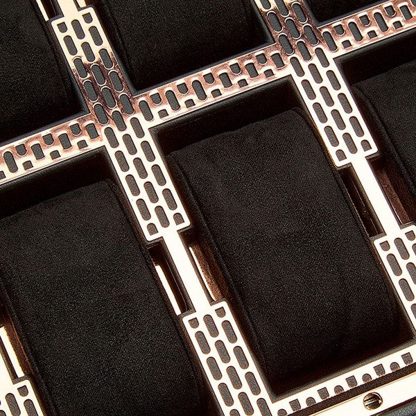 Wolf Axis 10 Piece Watch Box With Drawer Copper 488216