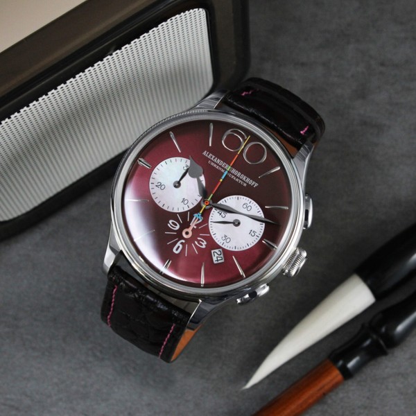 Alexander Shorokhoff Happy Second Bordeaux AS.HS-06 - 42mm